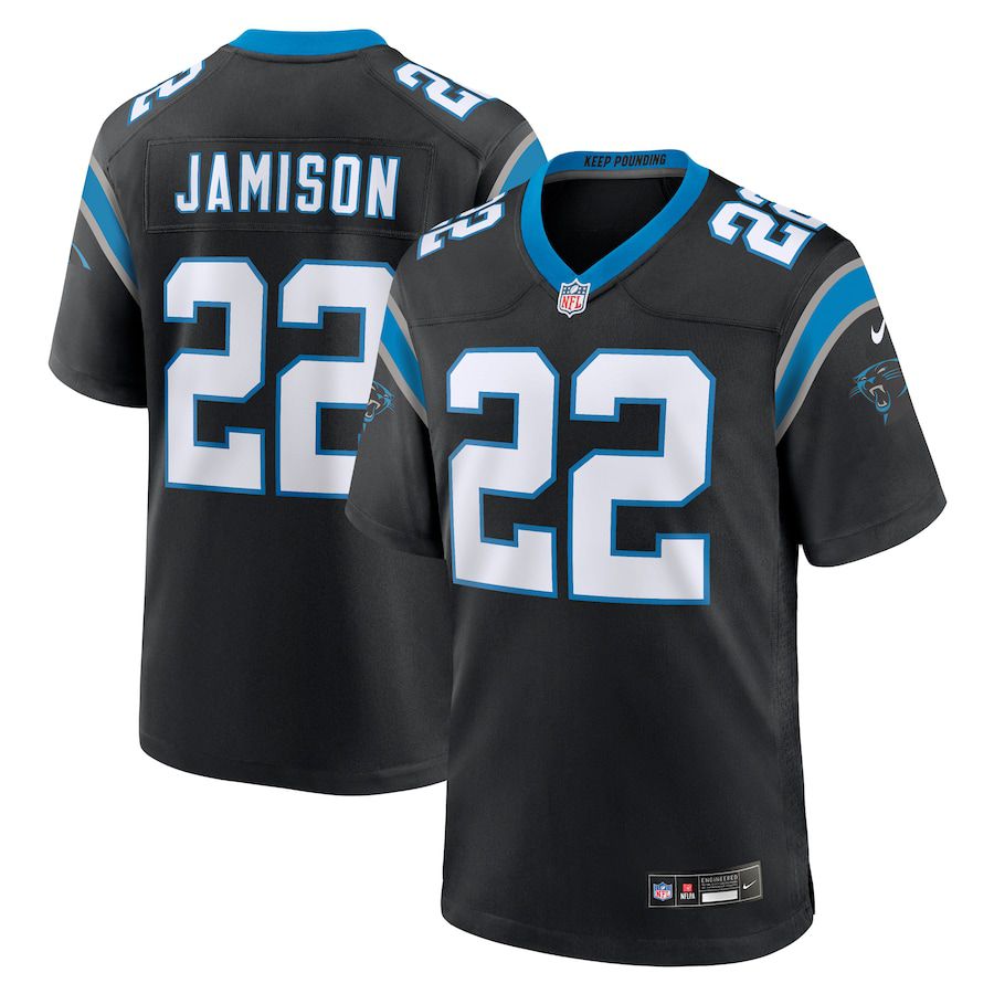 Men Carolina Panthers #22 DShawn Jamison Nike Black Team Game NFL Jersey->youth nfl jersey->Youth Jersey